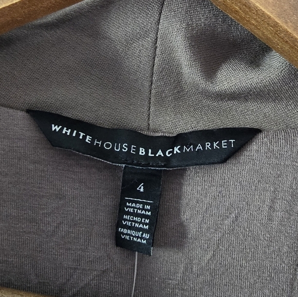 White House Black Market Jacket Womens Small Cowl Zip Slub Lounge Alpaca Thumb - Picture 3 of 12